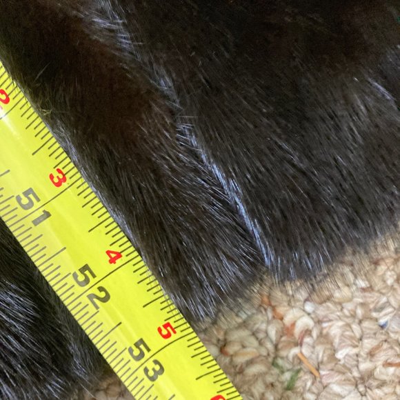 Chic Dark Brown Real Fur Coat, Authentic, XL - Picture 12 of 15